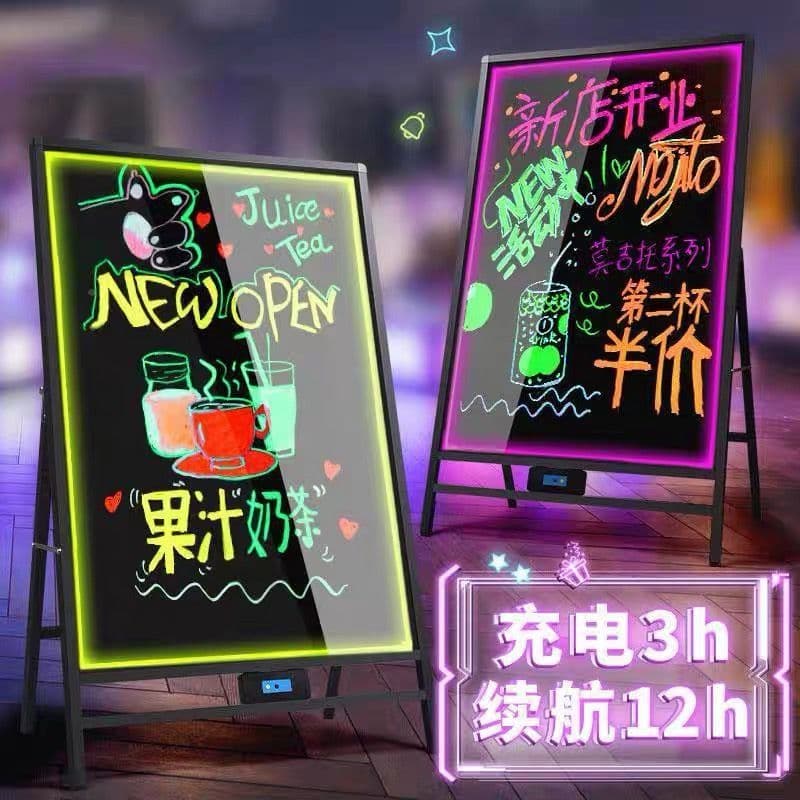 Display advertising board publicity board shop blackboard billboard street stall shop night market luminous fluorescent board super long battery life