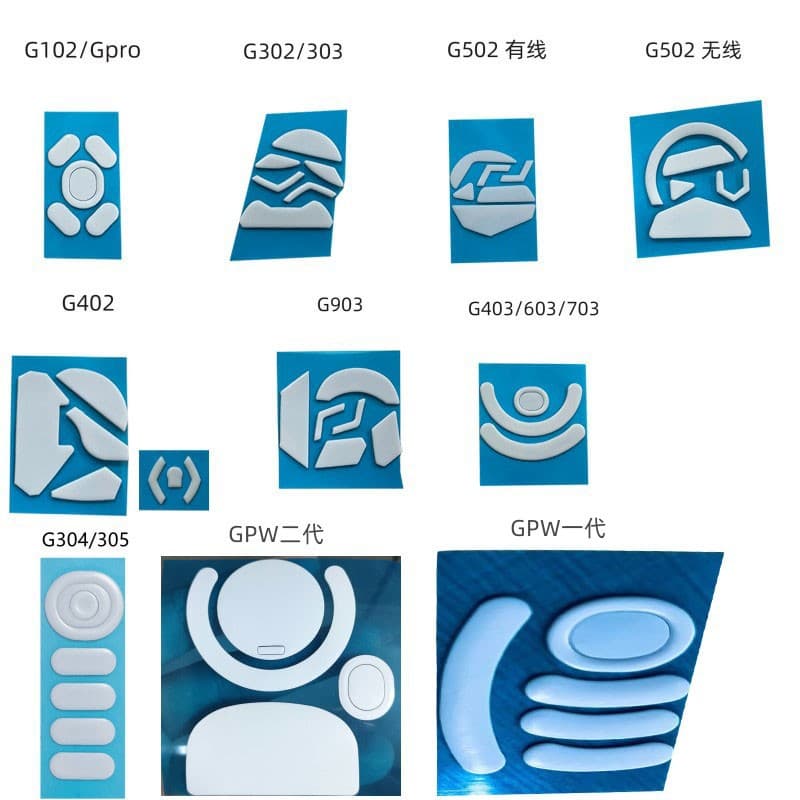 Fireline Gaming Durable Mouse Feet Stickers Logitech GPW Generation 1 & 2 Sweatproof Side Stickers Dog King G502 Glide Aid Stickers