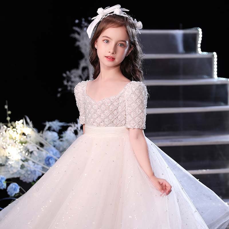 Children's Runway Dress, Little Girl Birthday Princess Dress, Children's Wedding Dress, Hostess Gown, Girl Piano Performance Costume