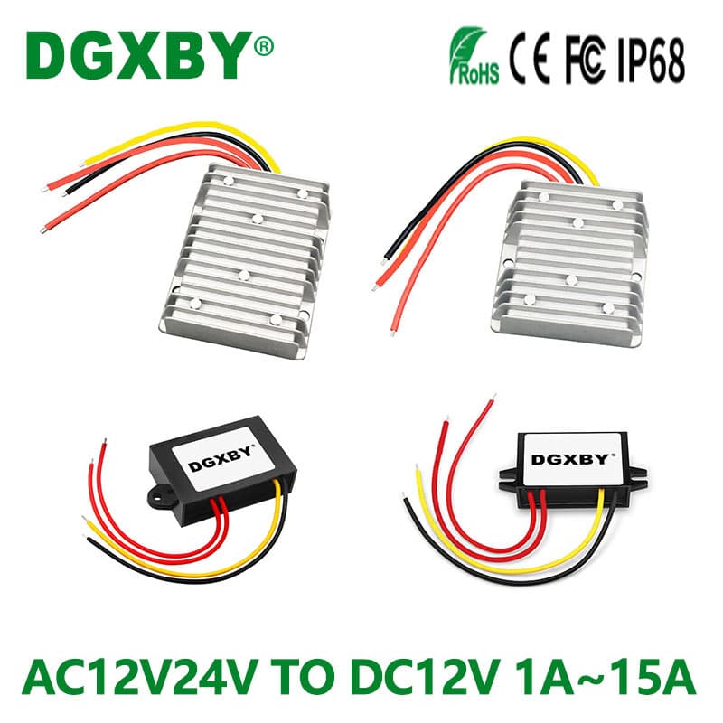 AC12V/24V to DC12V 1A~15A AC to DC power supply 10-28V to 12V monitoring power converter