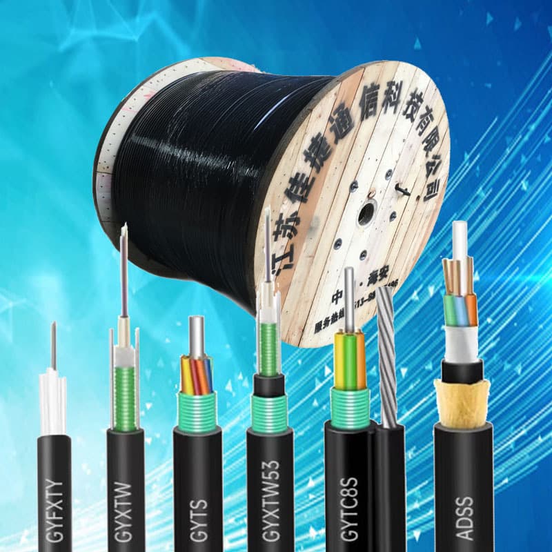 Custom outdoor self-supporting aerial communication single-mode fiber cable, stranded steel wire armored for outdoor burial and surveillance