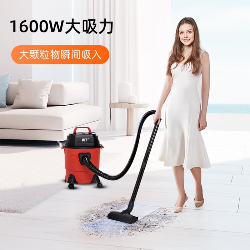 Barrel Vacuum Cleaner Handheld Stainless Steel Household Commercial Industrial Upright High Suction Power Vacuum Machine for Cross-Border