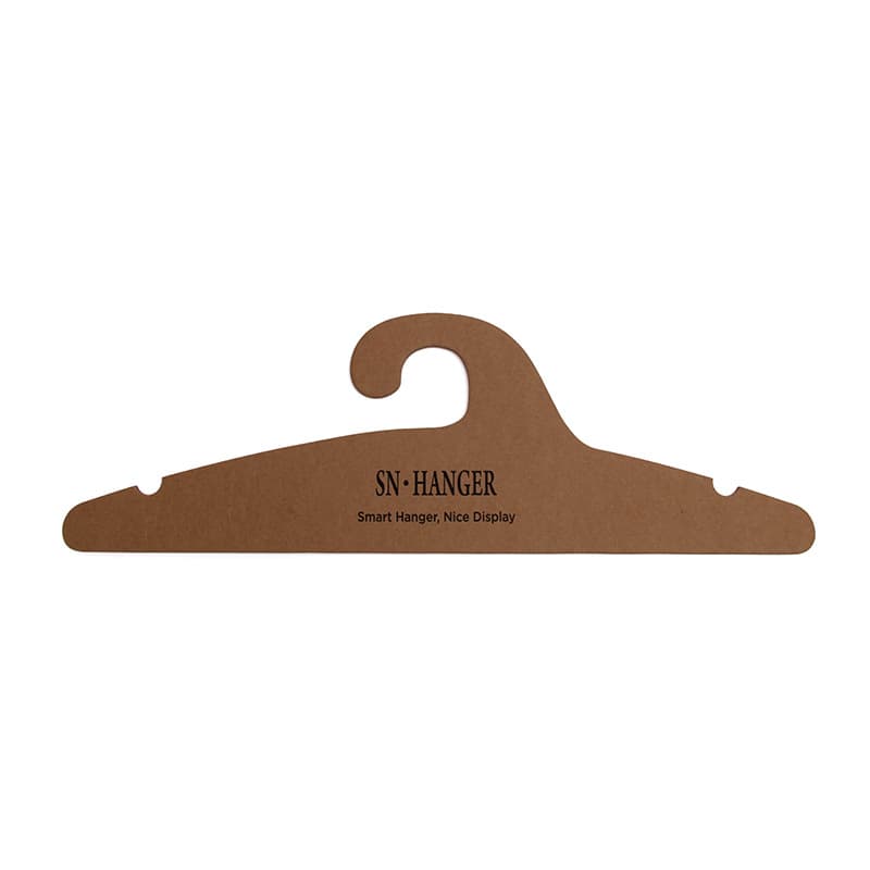 Wholesale environmentally friendly kraft paper children's clothes hangers baby clothing display racks factory custom craft paper clothes hangers custom-made