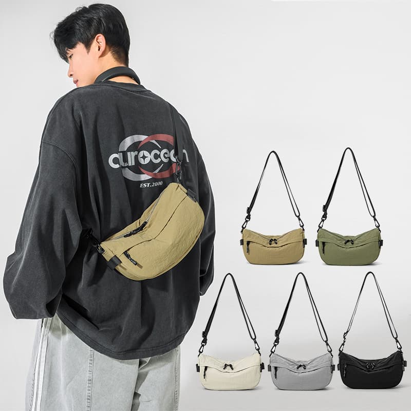Cross-border cross-body bag, men's simple women's bag, shoulder bag, trendy student sports shoulder bag, fashionable and versatile, women's large-capacity backpack