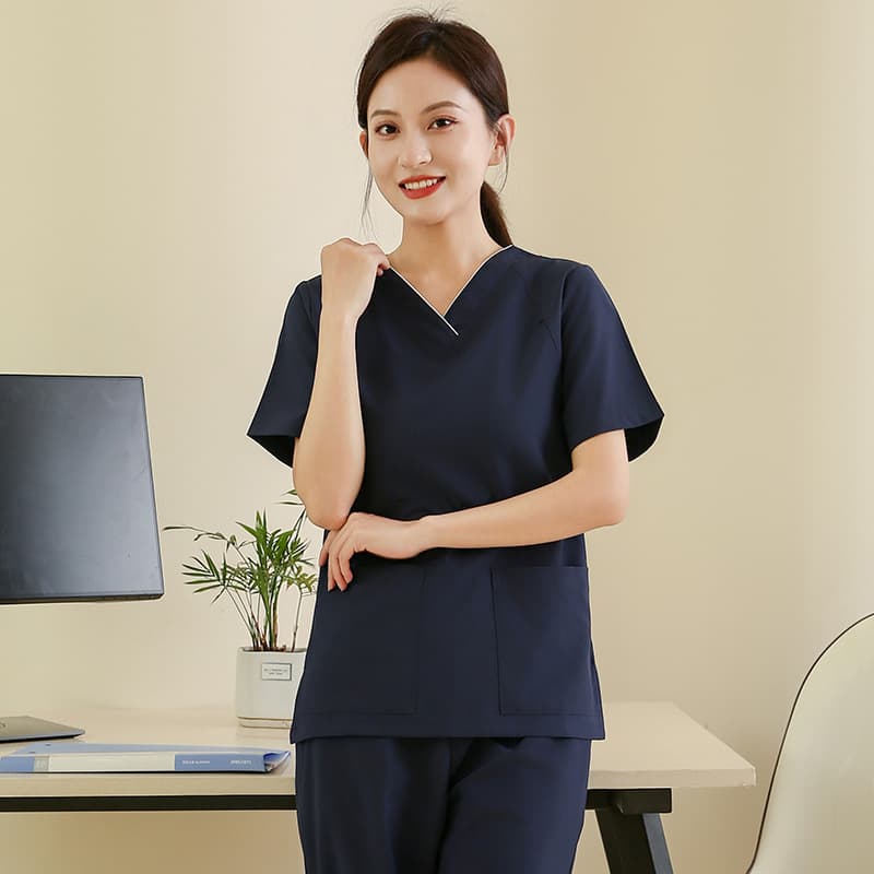 Quick-Dry Scrub Suit, Surgical Gown, Elastic Women's Short-Sleeve Nurse Uniform, High-End Doctor's Scrub Suit, Long-Sleeve