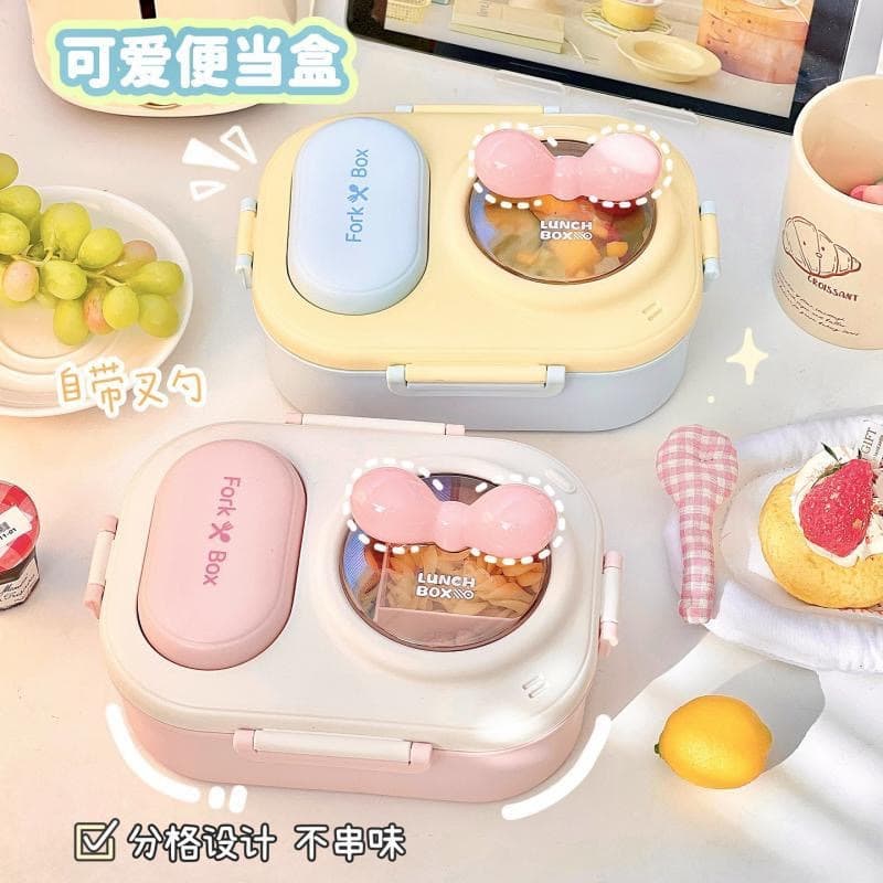 Cute Macaron Lunch Box for Office Workers and Students, Compartment Lunch Box, Simple Takeaway Box for Girls