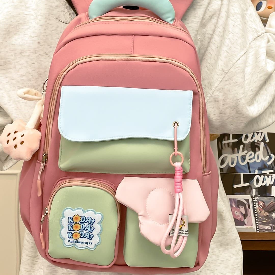 2025 Summer New Dopamine Sweet Soft Girl Backpack Japanese School Style Middle School Student High Appearance Backpack