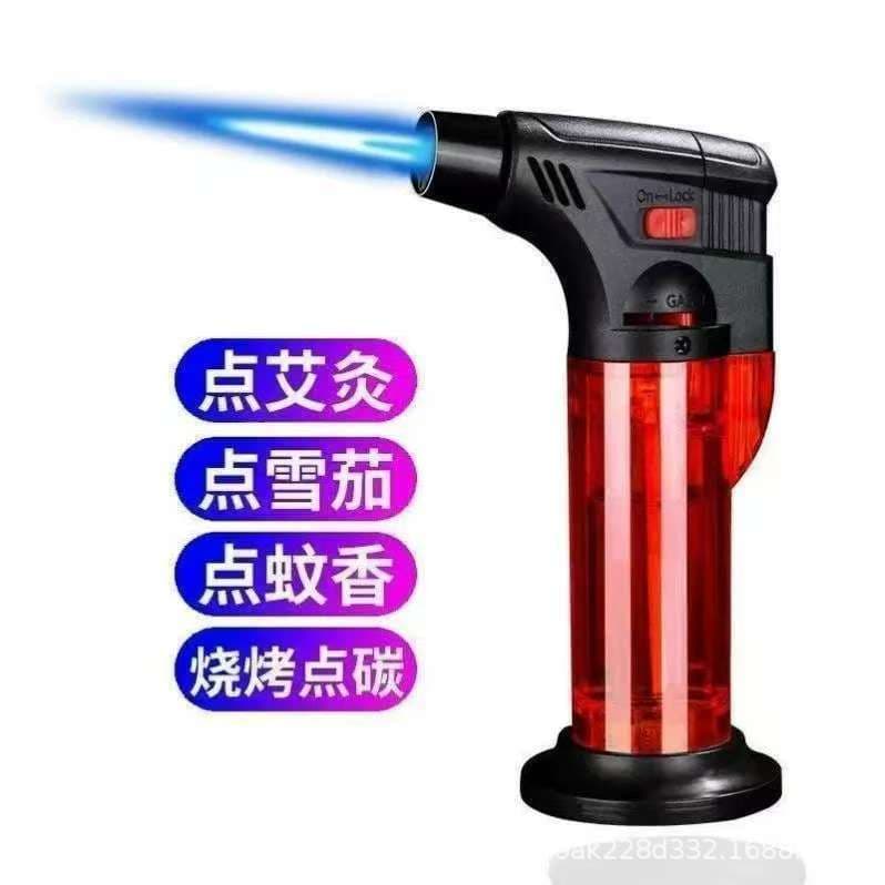 Moxa Stick Refillable Jet Lighter Windproof High-Temperature Portable Mini Torch Lighter for Baking, Cigars, and Ignition