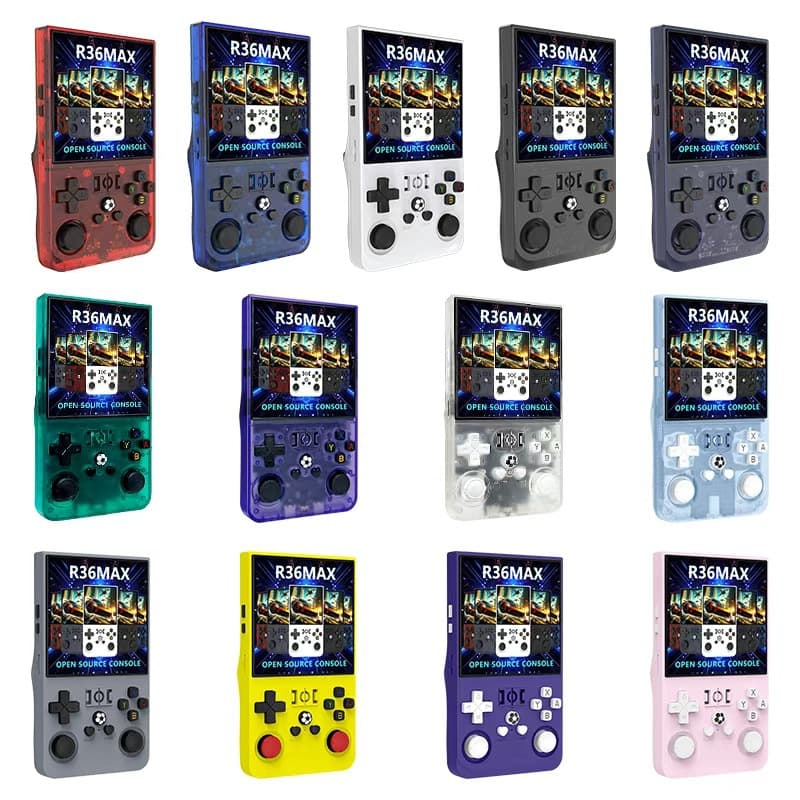 New Cross-border R36MAX Open Source Handheld Game Console GBA Arcade Classic FC Portable PSP Playable God of War