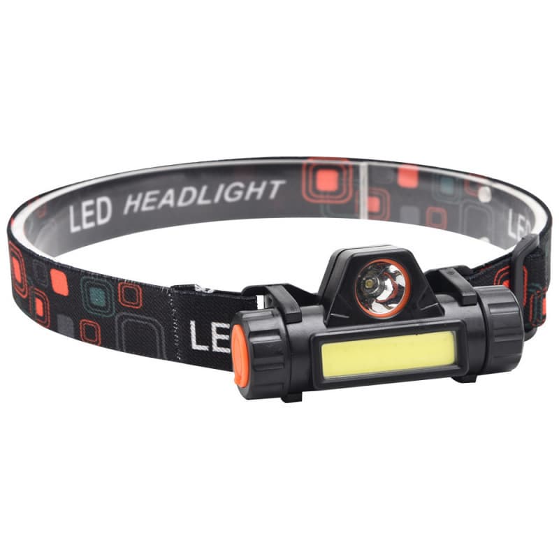 Outdoor Headlamp Head-Mounted for Beachcombing Night Fishing Long Battery Life Waterproof COB Floodlight Spotlight Headlamp for Mountaineering High-Brightness Illumination Light