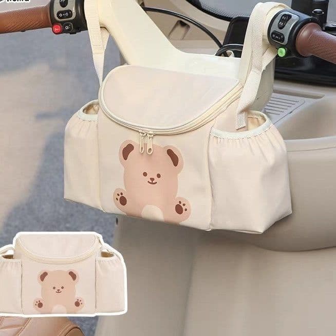 New Electric Tricycle Front Storage Bag Multifunctional Waterproof Sunproof Baby Stroller Hanging Bag