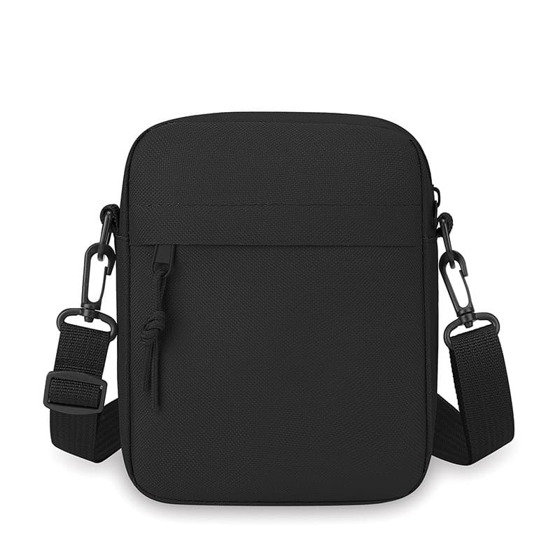 Customizable Minimalist Men's Bag Solid Color Canvas Mini Square Bag Casual Single Shoulder Bag Lightweight Men's Crossbody Bag