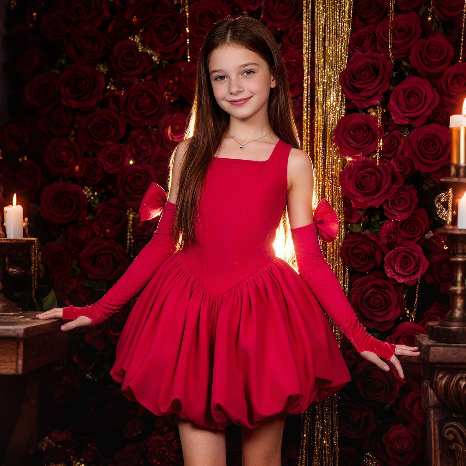 Cross-border foreign trade children's puffy princess dress piano host performance clothing birthday dinner high-end dress dress