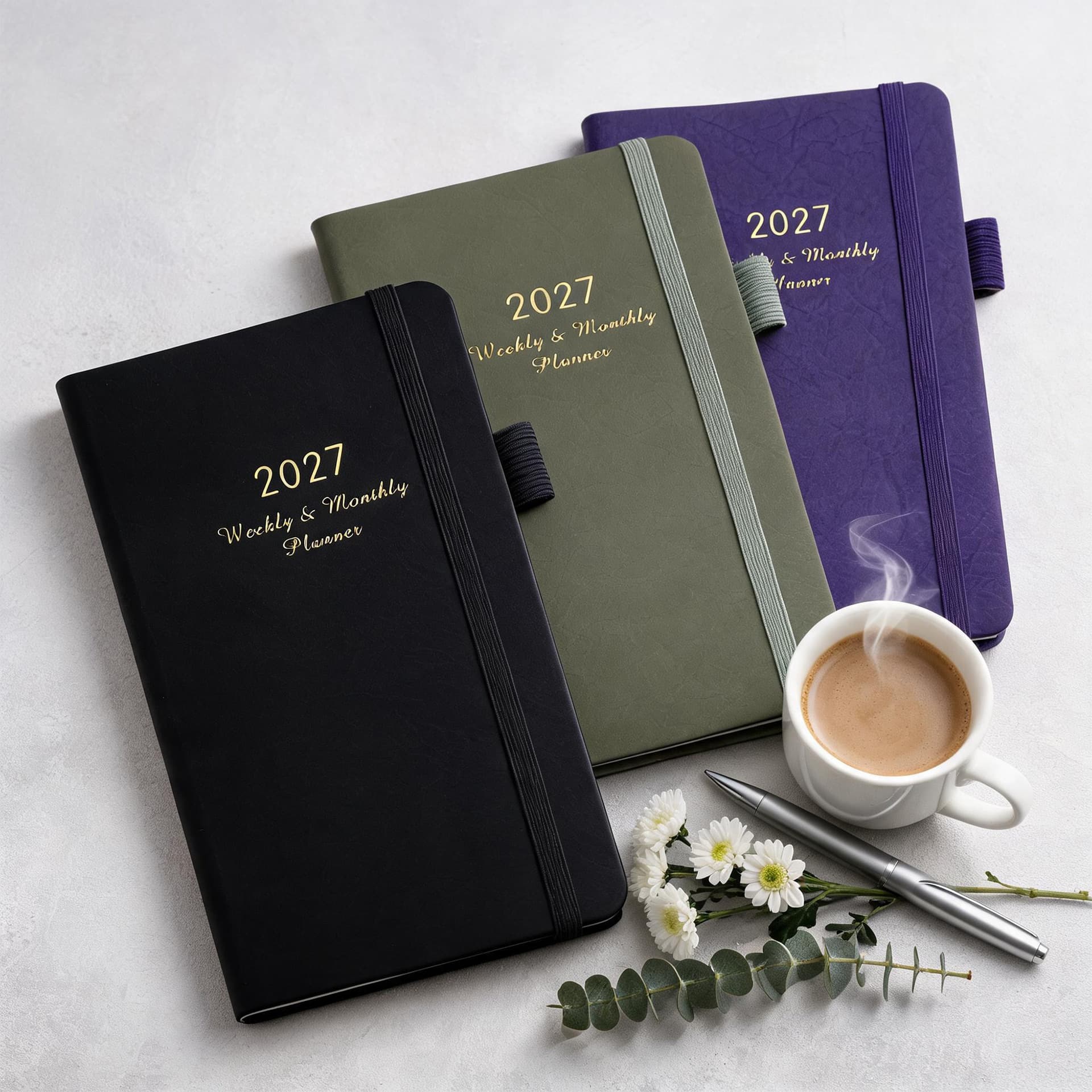 2027 Weekly Planner Pocket-Sized Cross-Border 24-Page English Schedule Book Portable Planner Notebook in Stock Custom-Made