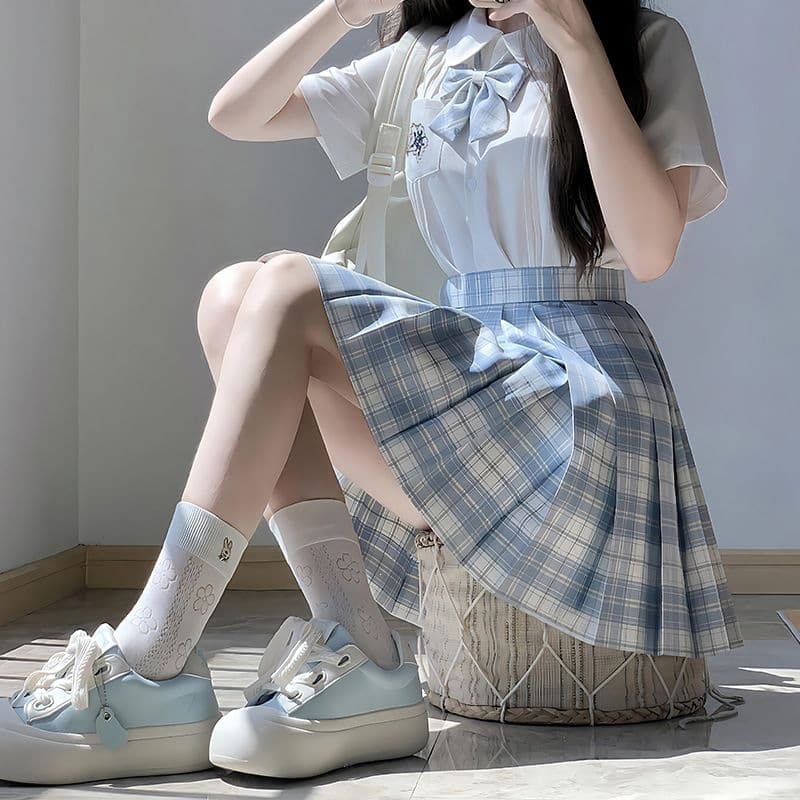 Long-sleeved college style jk skirt suit original summer genuine Bai Ming Japanese girls JK skirt class uniform