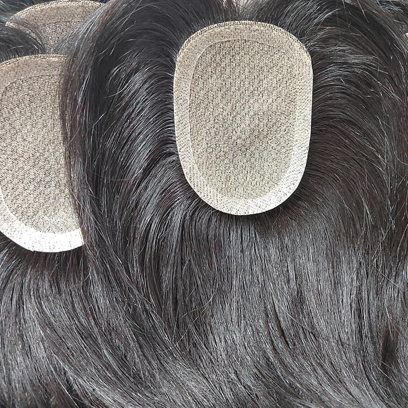 Women's Hand-Knitted Hair Piece, Simulated Scalp, Seamless Hair Addition, Increases Hair Volume, Covers Gray Hair