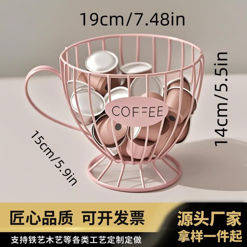 Nordic Style Luxury Snack Candy Storage Rack Coffee Shop Home Coffee Capsule Display Stand Tabletop Showcase Organizer