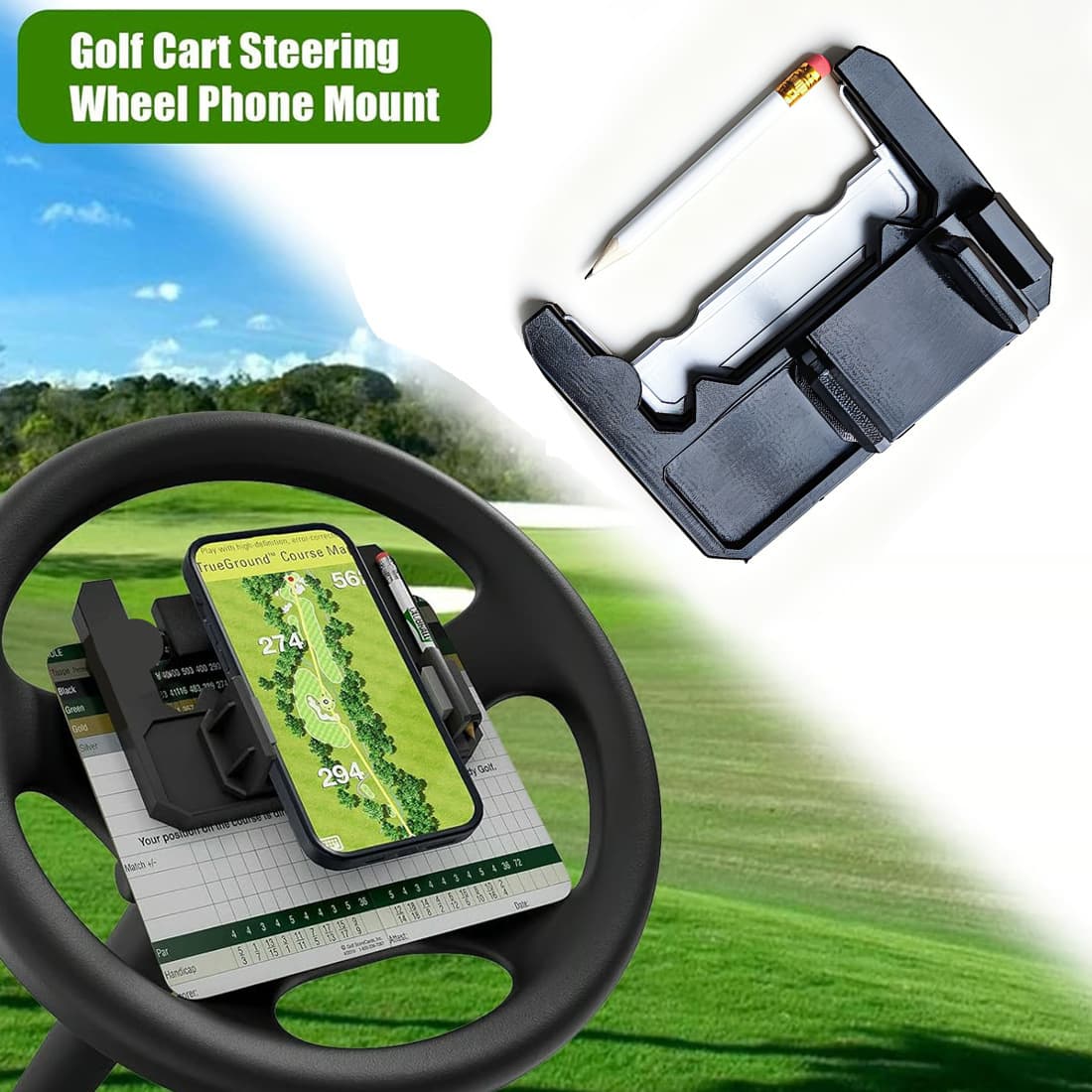 Cross-border Golf Cart Steering Wheel Phone Holder