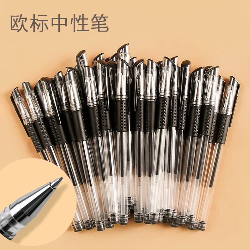 European Standard Black Gel Pen, Water-Based Needle Tip Signature Pen for Exams, Student Carbon Pen, Wholesale Stationery