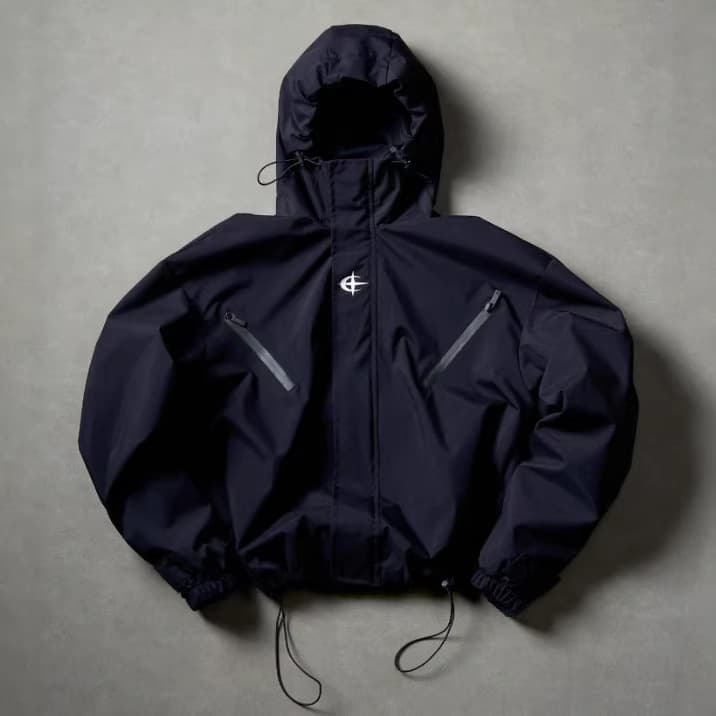 2026 Cross-Border Exclusive Autumn Woven New Fashion Men's Versatile Casual Black Windproof Loose Hooded Jacket