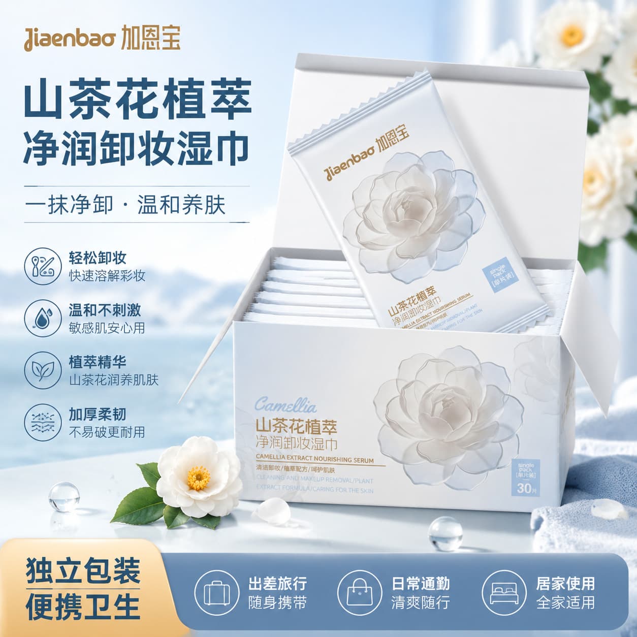 Makeup Remover Wipes, Disposable, Extra Thick, Gentle Cleansing for Eyes, Lips, and Face, No-Rinse Avocado Makeup Remover Wipes, Face Wash Wipes