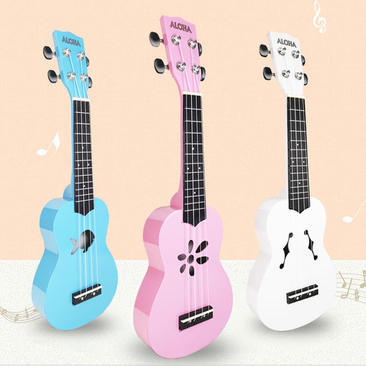 Ukulele Wooden Playable Musical Instrument Small Guitar 21inch Basswood Colorful Factory Cross-Border