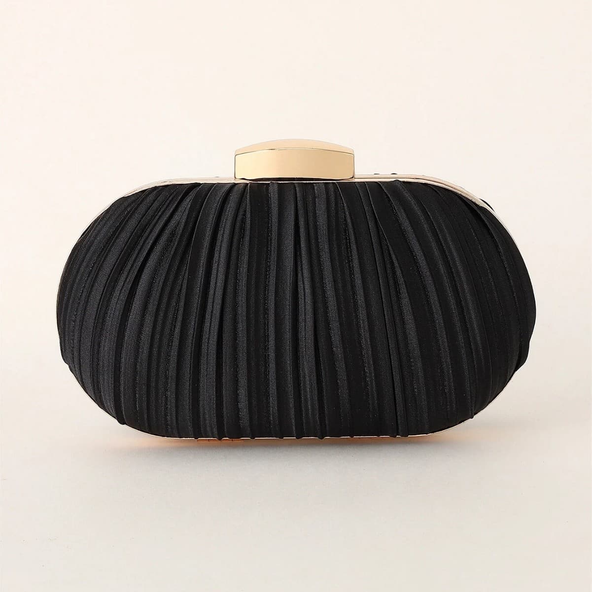 Cross-border 2026 olive-shaped evening bag pleated clutch bag versatile dress evening bag banquet bag pleated shell-shaped