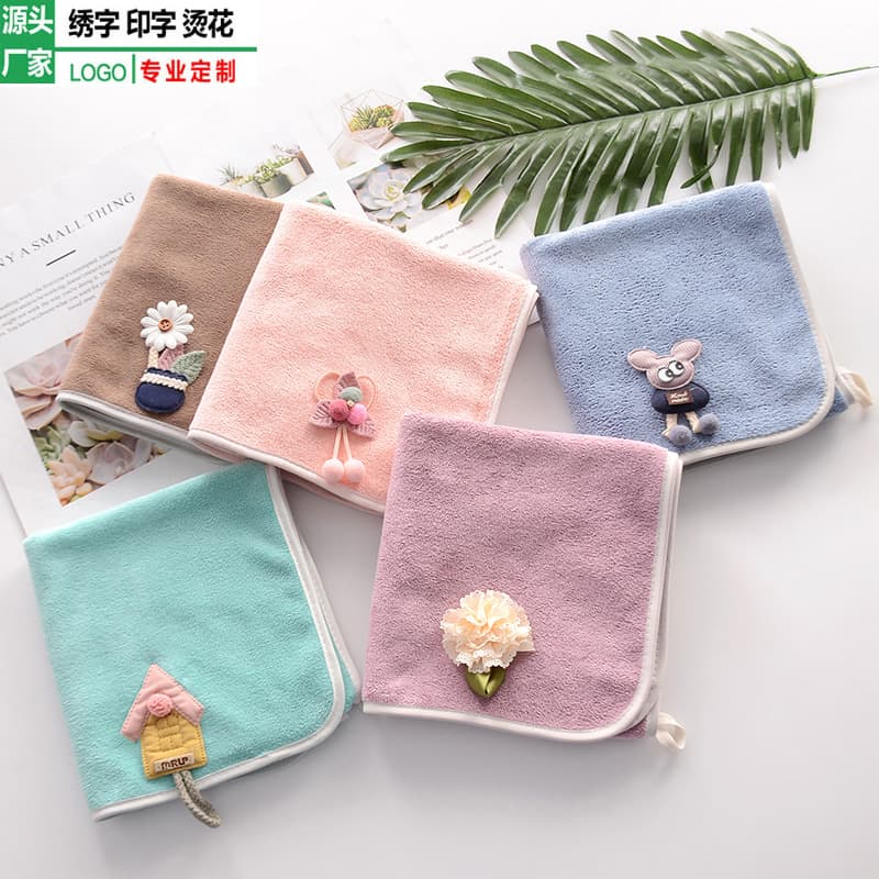 Thickened microfiber youth style 3D applique sports towel bath towel soft absorbent logo