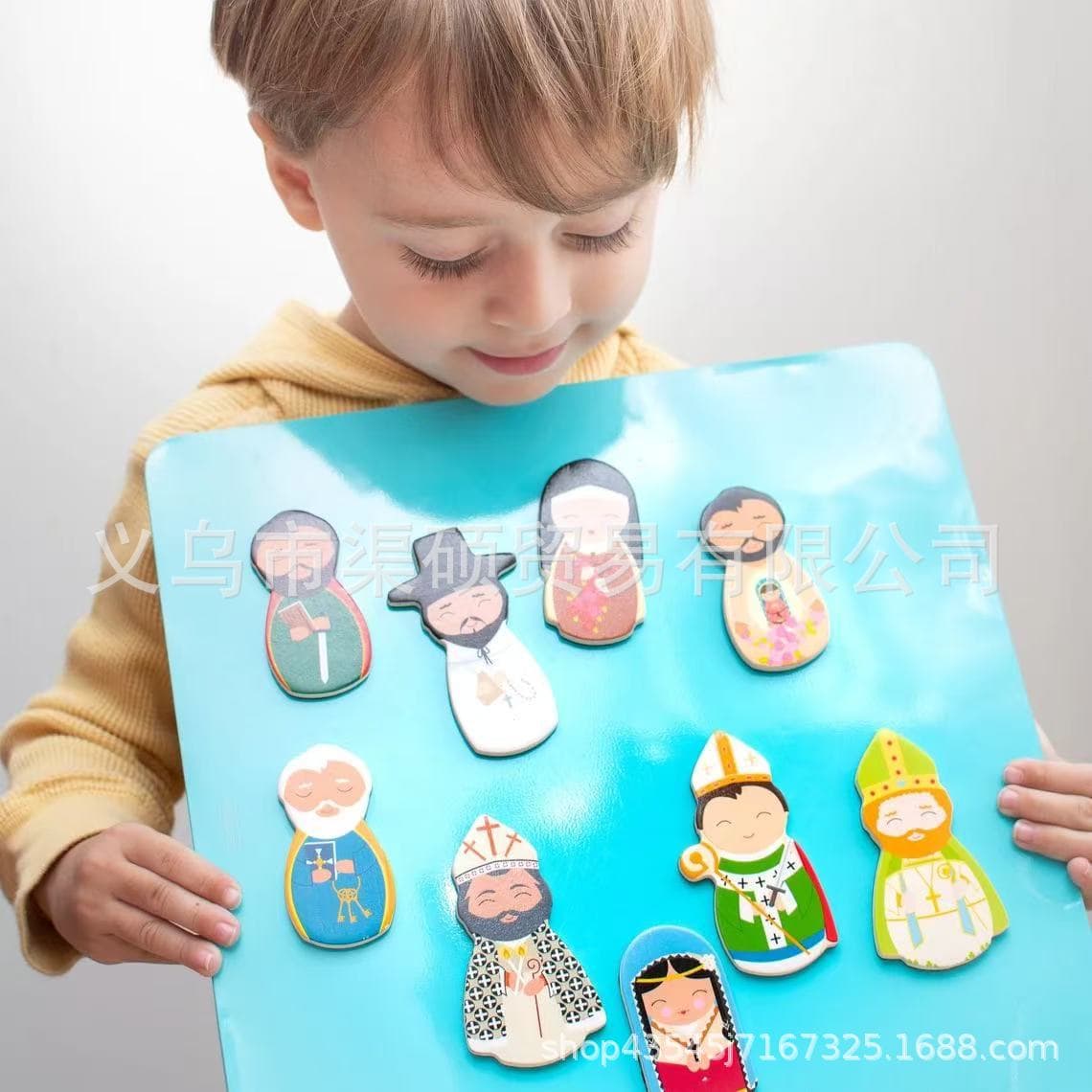 Catholic Saints Wooden Magnet Set Christmas Wooden Magnet Set Crafts