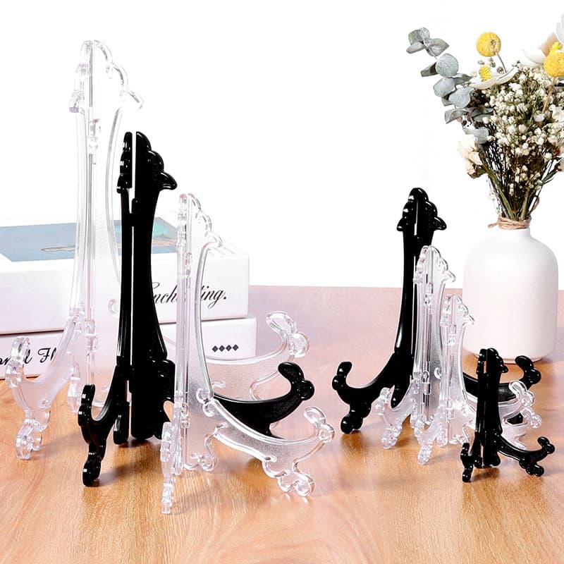 Plate Stand Plastic Tea Cake Craft Display Stand Photo Frame Base Ceramic Tea Set Round Plate Holder Wholesale