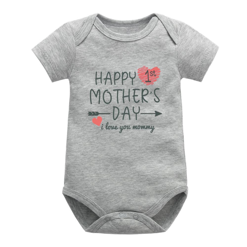 Factory wholesale baby onesie short-sleeve bodysuit triangle romper Mother's Day clothing summer infant children's wear