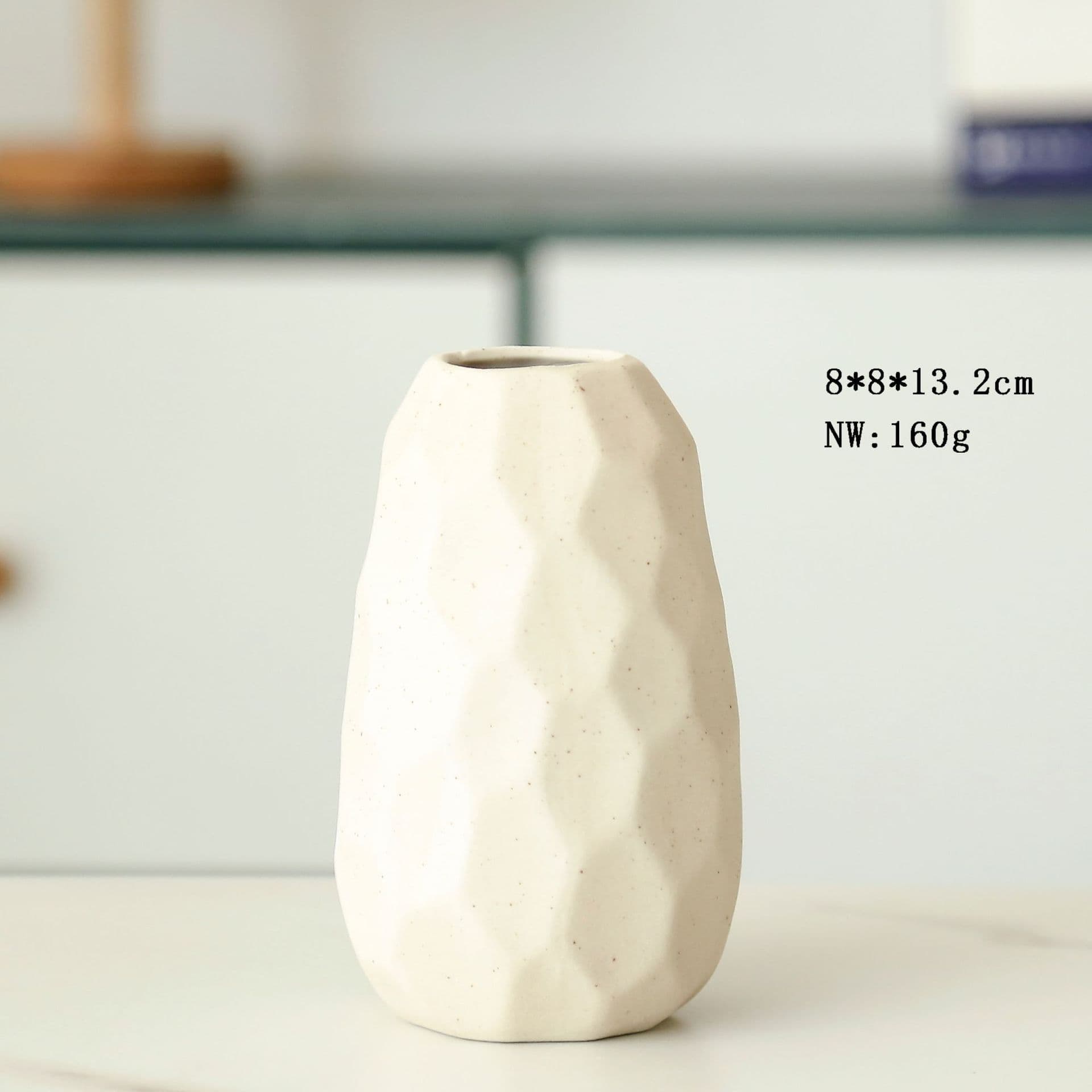 Ceramic Vase, Off-White Mini Vase, Artificial Flowers, Nordic Style Entryway Small Decoration, Home Decor Fake Flower Small Vase