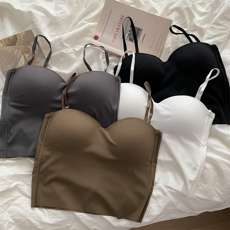 Ice Silk Sports Camisole Women's Inner Design Sense Niche Outfit Bottoming Beautiful Back Slim-fit Short Hot Girl Top