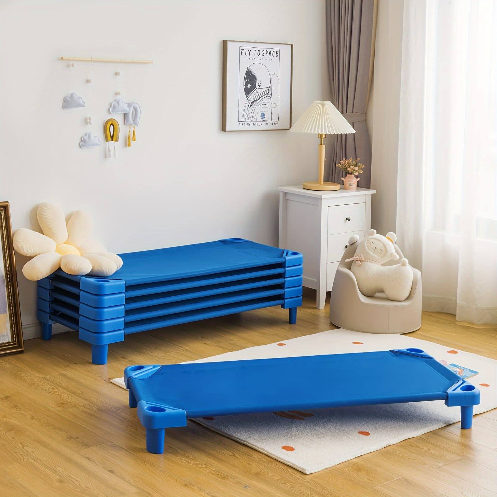 2025 New Cross-border Drop Shipping Stackable Sleeping Beds, 6-Pack, 52" Long x 23" Wide.