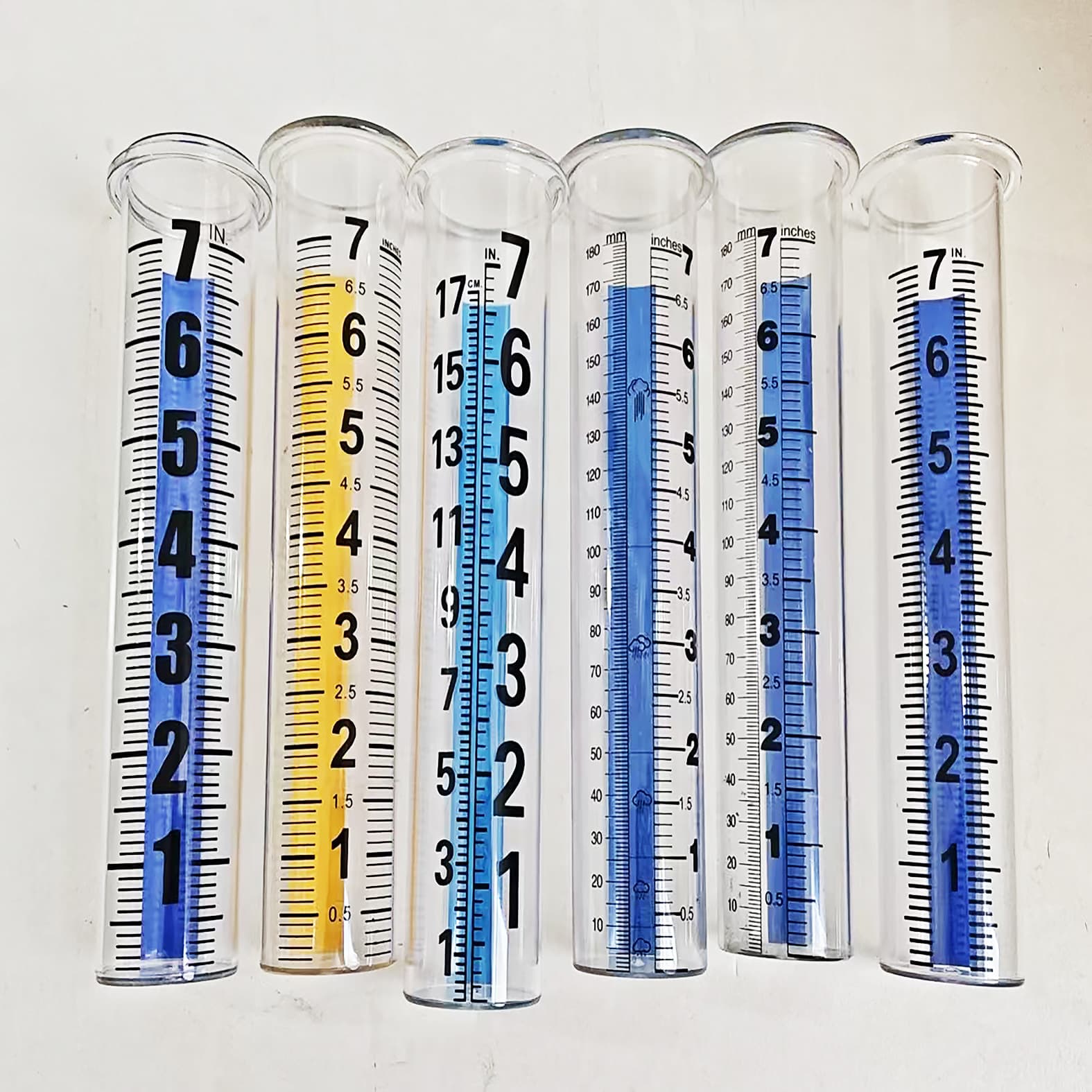 Rain Gauge precipitation rain gauge outdoor courtyard plastic type with stake courtyard rain gauge garden tools