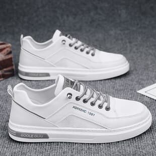 Slip-On Men's Shoes 2026 New Breathable Mesh Shoes Casual Skateboard Shoes Versatile Trendy Summer White Shoes for Men