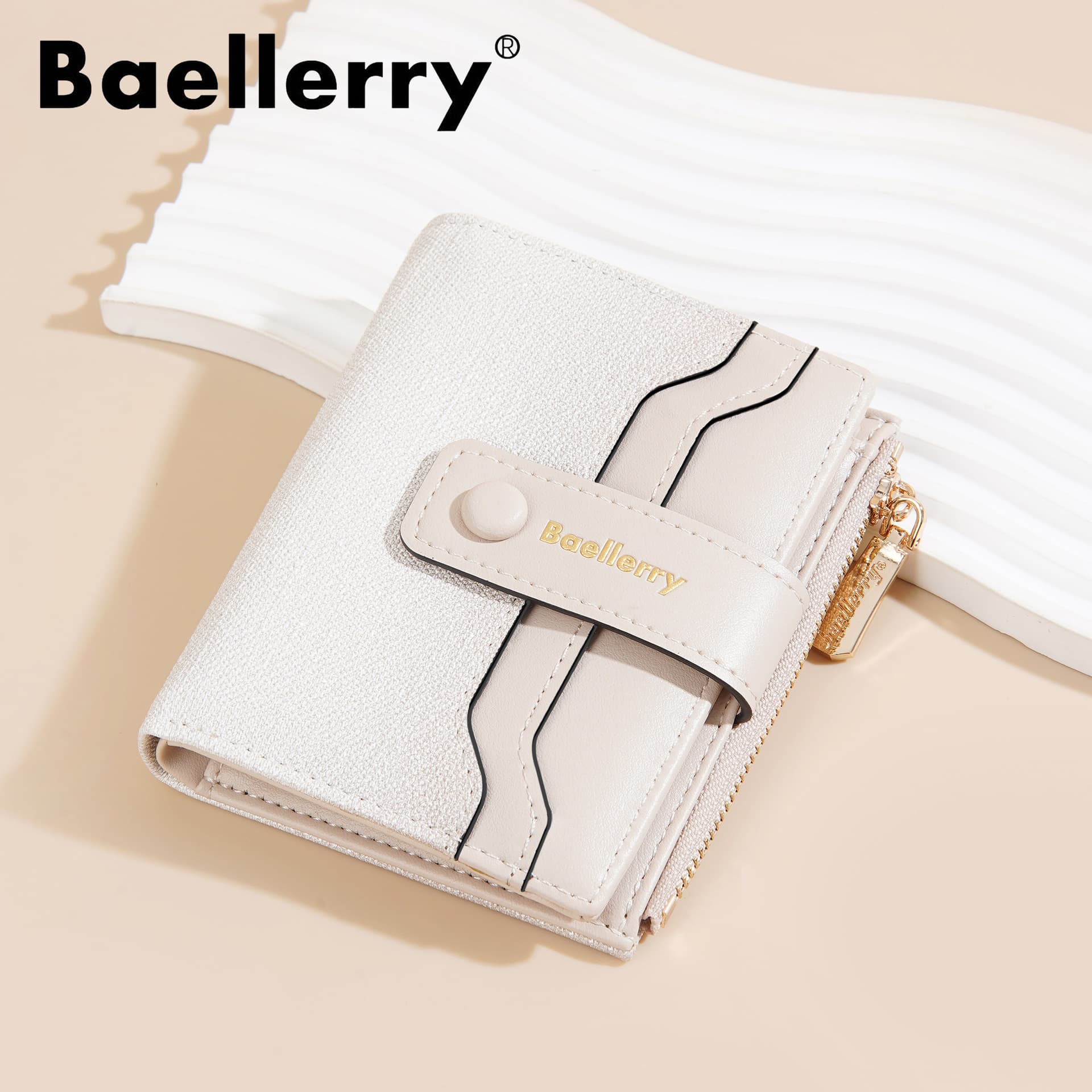 New Women's Wallet Premium Short Style Ins High-End Gradient Zipper Pouch Coin Purse Wallet