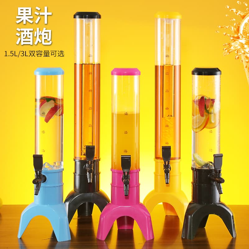 Factory Direct Beer Tower 3L Keg, Viral Juice Dispenser Creative Barrel and Stack, Shatterproof