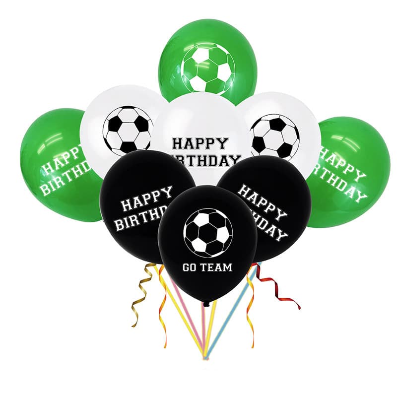 Soccer Theme Sports Party Decoration Latex Balloons Birthday Party Decor Soccer Double-Sided Printed Balloon Set