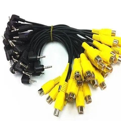 GPS Navigator 2.5mm Video Input Reverse Camera Conversion Cable, 2.5mm to RCA Lotus AV Female Connector 20cm