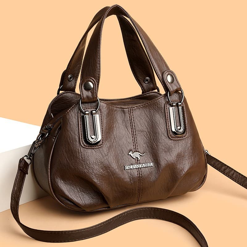 Cross-border bestseller mom bag for middle-aged women, crossbody bag, large capacity, minimalist versatile soft leather shoulder and handbag