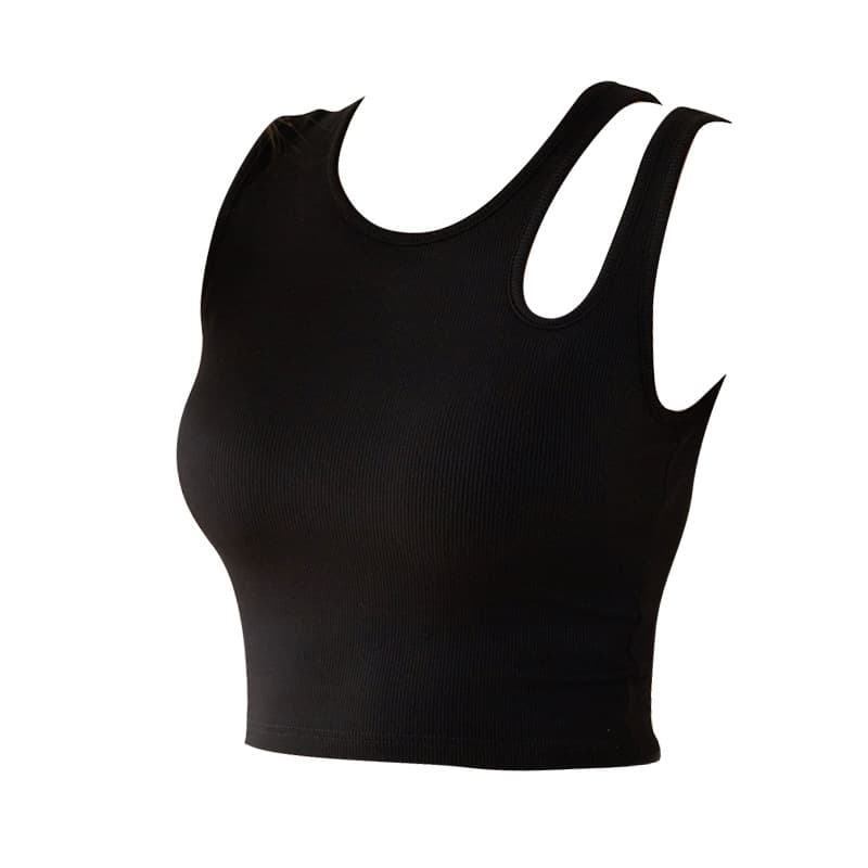 Women's Camisole with Built-in Pads, Summer New Arrival, Outerwear Short Crop Top, Belly Button Revealing Tank Top