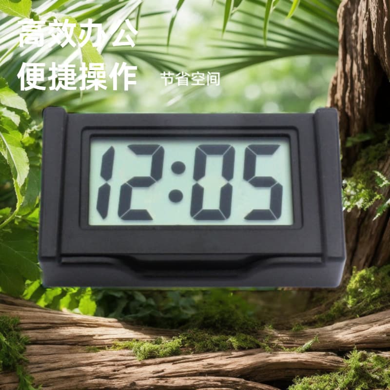 Mini car clock, electronic clock, student exam promotional gift, desktop/car silent minimalist digital clock wholesale.