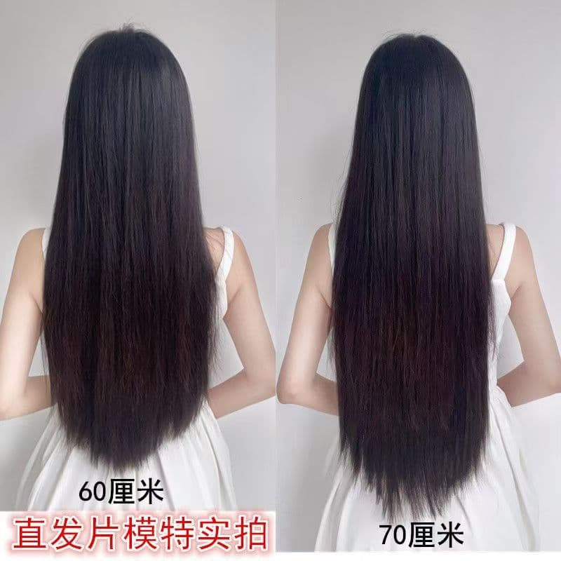 Women's Long Straight Hair Topper, One-Piece Invisible Hair Extension for Volume, 6-Clip Direct Hairpiece