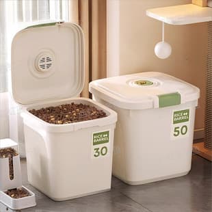 Cat Food Storage Bucket Dog Food Bucket Sealed Bucket Household Rice Bucket Pet Food Storage Bucket Treats Freeze-Dried Food Storage Box