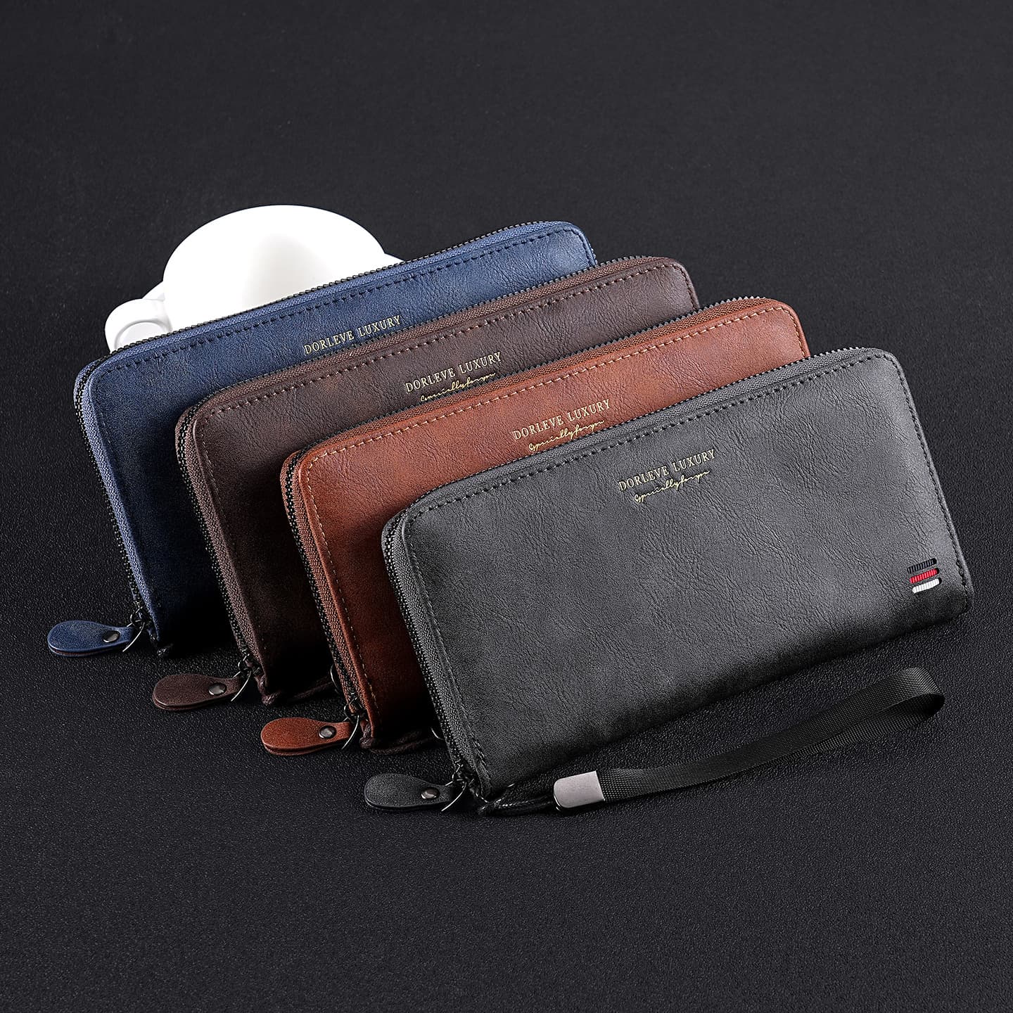 Manufacturer's Zipper Clutch Bag, Men's Long Wallet, Multi-Functional Storage Card Holder, Wallet, Wholesale in Stock, Business Elite