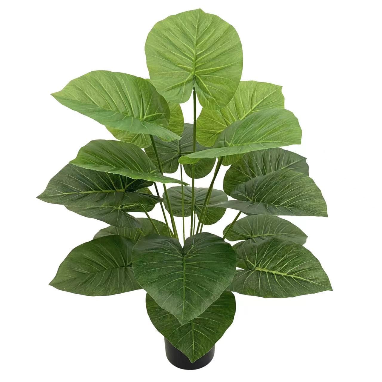 Artificial Green Plant Potted Drip Drop Arrowroot Large Bundle Floor Indoor and Outdoor Fake Tree Decoration Home Bonsai