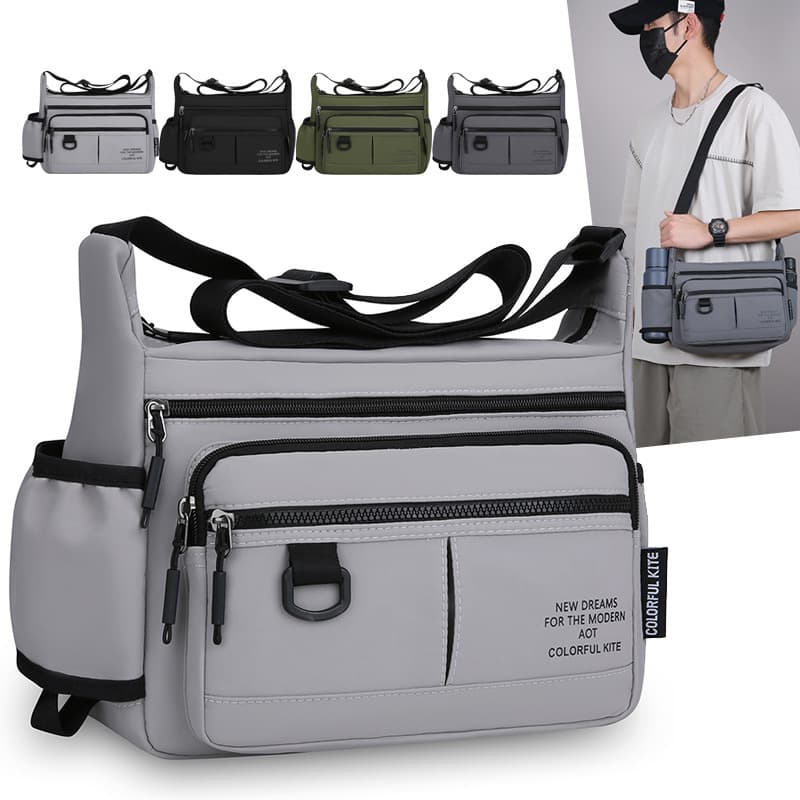 Men's Crossbody Bag Oxford Cloth Multifunctional Large Capacity Shoulder Bag Waterproof Casual Commuting Bag Simple Fashion Men's Bag