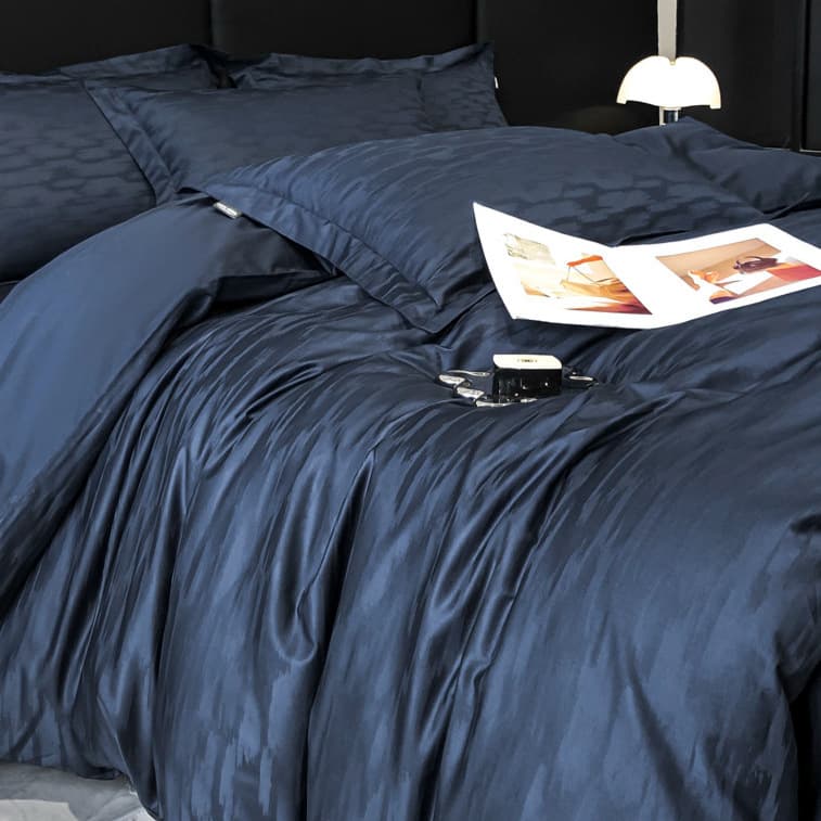 High-end export 240-thread count long-staple cotton four-piece set, 100% all-cotton duvet cover, pure cotton sheet, premium feel bedding with fitted sheet