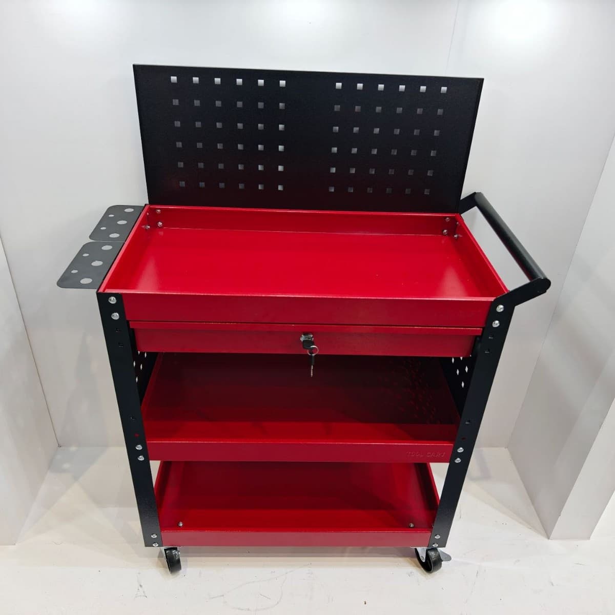 Three-Tier Parts Cart Tool Cart, Auto Repair Shop Hand Truck, Movable Three-Tier Parts Hand Truck